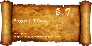 Bogyay Tímea névjegykártya
